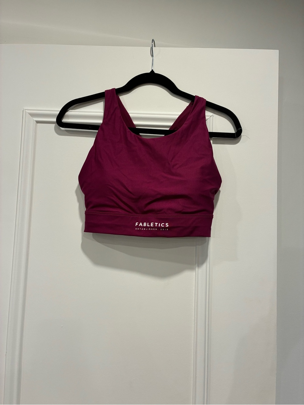 Fabletics Magenta High-Neck Sports Bra